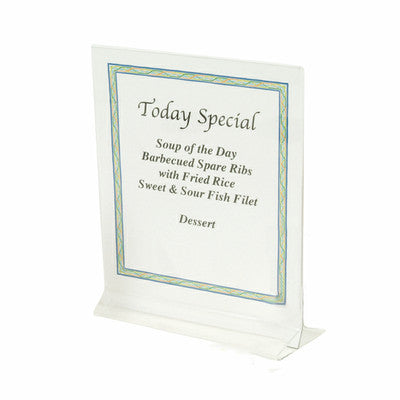 5" x 7" Clear Acrylic Plastic Table Card Menu Flyer Paper Holder Display Stand - tool