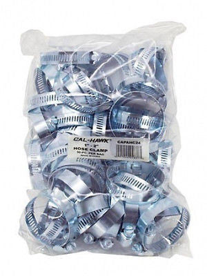 50 Piece Bulk Bag of Metal Steel Hose Clamps 1-1/4" to 2-1/4" Diameter - tool