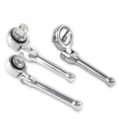 3pc Stubby Flexible Ratchet Handle Tool Set - tool