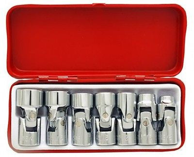 8 Piece 3/8" Drive SAE Standard Universal Wobble Socket Wrench Tool Set Kit - tool