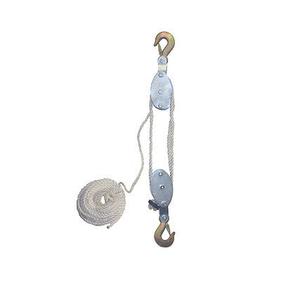 4000 LB Cap Hand Rope Block and Tackle Pulley System - tool