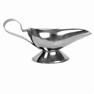 8 oz Ounce Fancy Stainless Steel Metal Restaurant Gravy Boat Sauce Server Pourer - tool