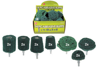 Green Aluminum Oxide Polish for Buffer Buffing Polishing 1/4" Mount - tool
