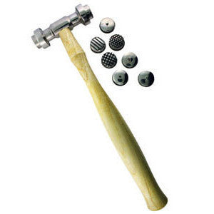 Metal Steel Texture Texturing Hammer Tool with 9 Interchangeable Faces Head - tool