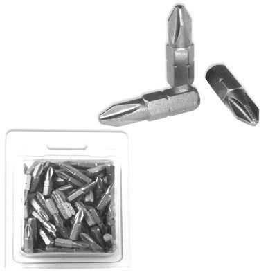 100 Piece Piece Pack of 1" Long #2 Screwdriver Bit Tips for Magnetic Screwdriver - tool