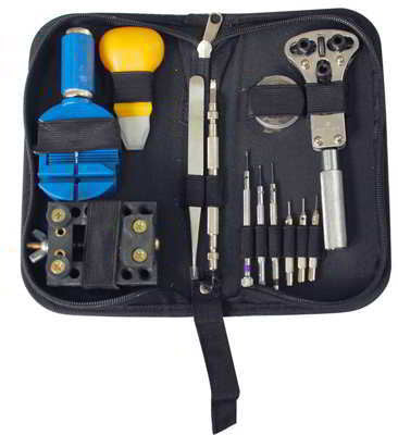 13 Piece Watch Repair Jeweler Tool Kit Case Back Opener Spring Bar Link Band Remover - tool