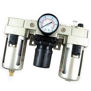 1/2" Filter Regulator Control Moisture Trap Oiler Lubricator for Air Compressor - tool