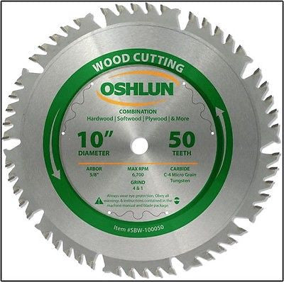 10" 50T Combo Carbide Tip Wood Cutting Saw Blade - tool