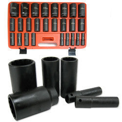 1/2" Drive 12 Point Deep Impact Metric Socket Set - tool