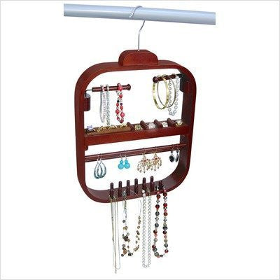 Wooden Jewelry Necklace Earring Rack Hanging Hanger Organizer for Closet - tool