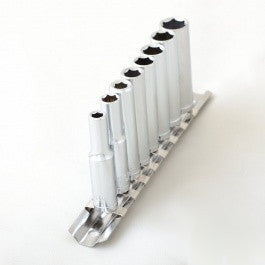 1/4" Drive SAE Standard Size Chrome Deep Well Socket Tool Set Deepwell - tool