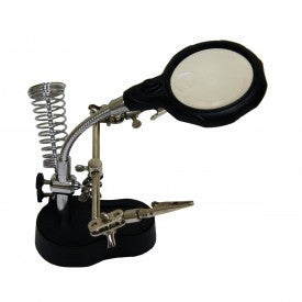Led Soldering Clamp Helping Magnifying Jeweler Glass Loupe Holder Magnifier Tool - tool
