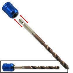 1/2" Drive Female Impact to 1/4" Snap Hex Bit Tip Adaptor - tool