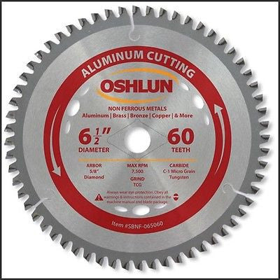 6-1/2" 60T Carbide Tip Aluminum Cutting Saw Blade - tool