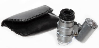 Illuminated Lighted Handheld Mini Tiny Pocket Small Magnifier Microscope Tool - tool