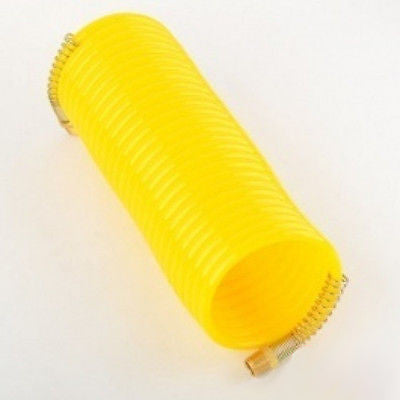 1/4" 25 Foot Yellow Pneumatic Recoil Air Hose - tool