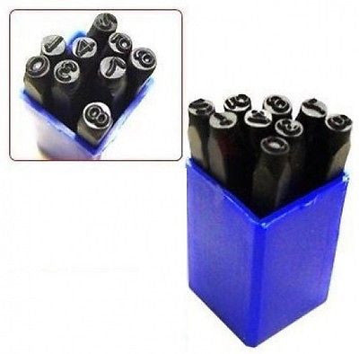 1/2" Large Metal Number Punch Stamp Set Stamping Stamper Steel Die Tool Kit - tool