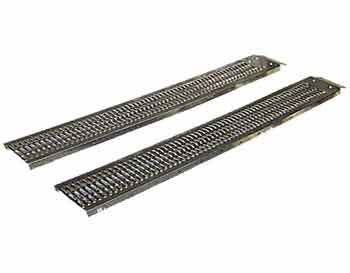 Pair of 1000 LB Steel Truck Metal Loading Ramps Load Planks for ATV Vehicle Auto - tool
