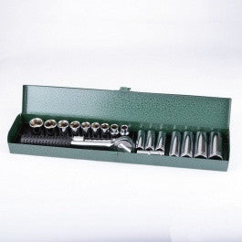 3/8" Drive SAE Ratchet Socket Set - tool