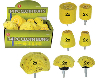 Large Yellow Round Polish for Buffing Polishing Wheels Rim 1/4" Shank - tool
