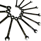 SAE Size Gear Head Combination Ratchet Box End Wrench Ratcheting End Tool Set - tool