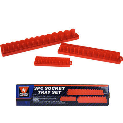 1/4" 3/8" 1/2" Drive Plastic Socket Tray Clip Organizer Holder Rack Rail - tool