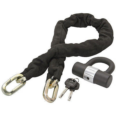 Heavy-Duty Motorcycle or Bicycle Security Chain with Padlock - tool