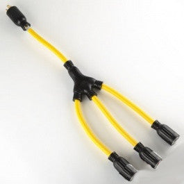 12 Gauge Twist Lock Power Cord W 3 Way Triple Tri Tap Adaptor Plug Ext ...
