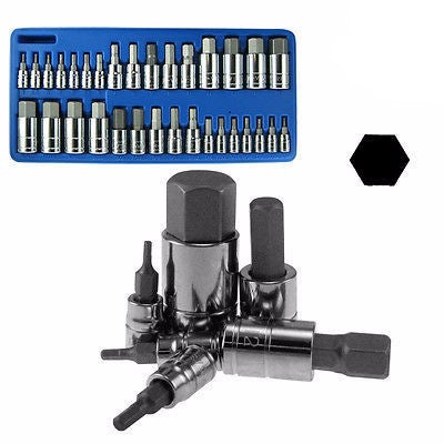 3/8" 1/2" Drive Allen Wrench Set SAE and Metric Set - tool