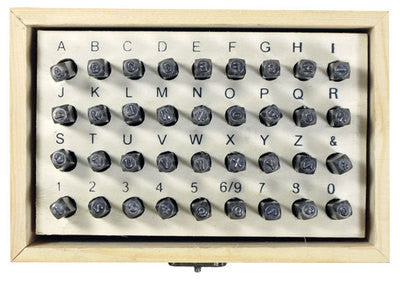Hardened Steel Metal Number & Letter Punch Set - tool