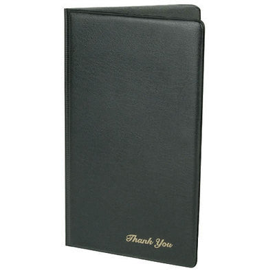 Folding Black Restaurant Guest Check Bill Receipt Credit Card Presentation Cover - tool
