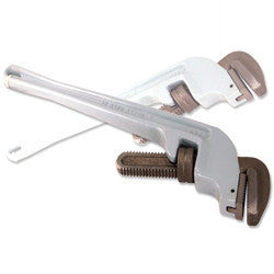 24" Aluminum Offset Head Handle Pipe Wrench 90 Degree Off-Set Plumbing Tool - tool