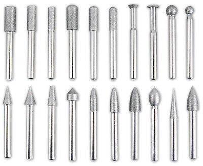 20 Piece 1/4" Shank High Speed Diamond Burr Grinding Bits - tool