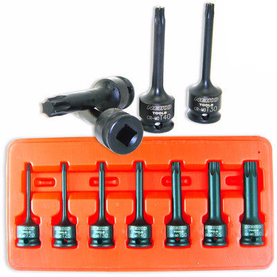 3/8" Drive Black Star Torx Tork Wrench Tool Driver Bit Set for Impact Wrench - tool