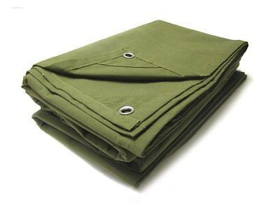 12' x 14' Water Repellant Canvas Tarp - tool