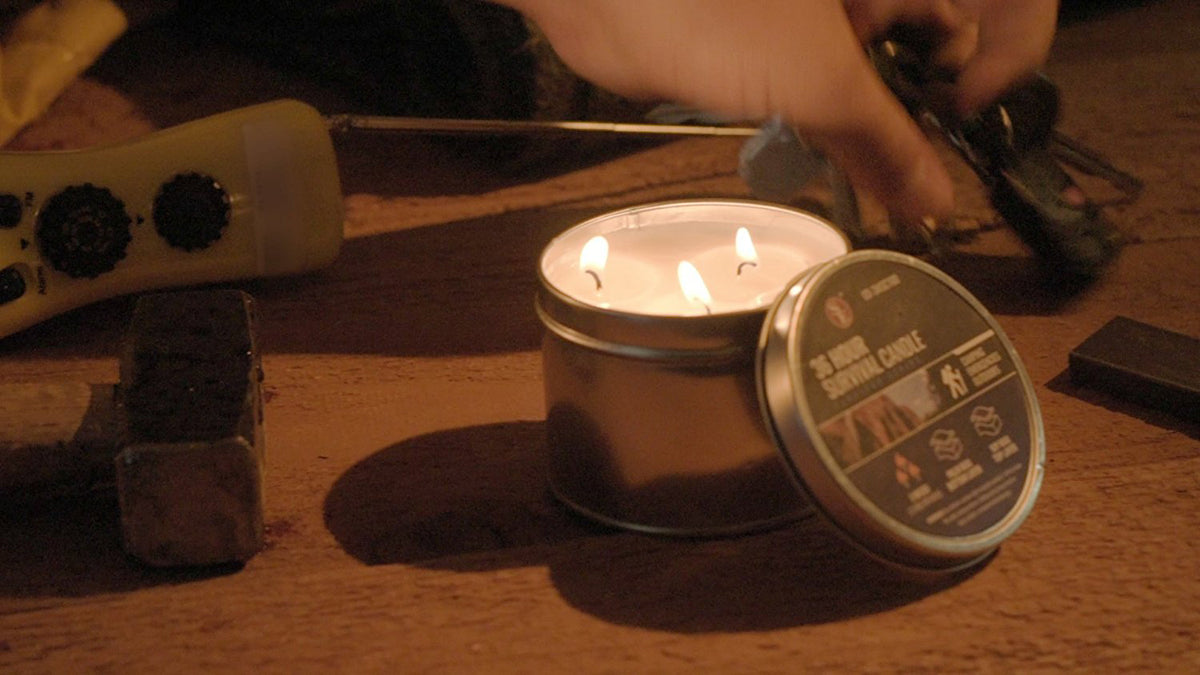 36 Hour Emergency Camping Candle in a Can - tool