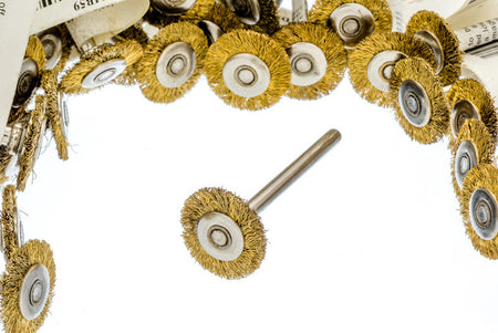 36 PC Brass Wire Wheel Brush 5/8" Diameter - tool
