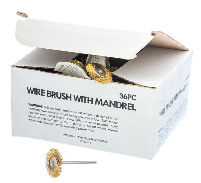 36 PC Brass Wire Wheel Brush 7/8" Diameter - tool