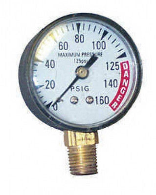 Bottom Mount Air Pressure Gauge 1/4" NPT for Compressors - tool