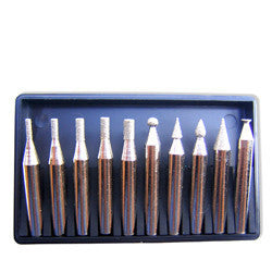 1/4" Shank Mini High Speed Diamond Ball End Grinding Bit Set - tool