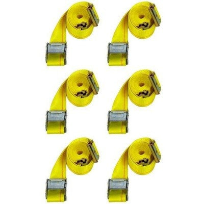 6 Pack 12Ft Cam Lock Truck Web Cargo Tie Hold Down E Track Strap Trailer Etrack - tool