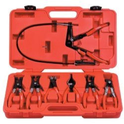 7 Piece Deluxe Mechanic's Hose Clamp Ring Pliers Tool Set Kit - tool