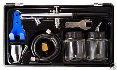 Dual Auto Airbrushing Kit Gun Tool Car Spray Paint Set Air Brushing Painting - tool