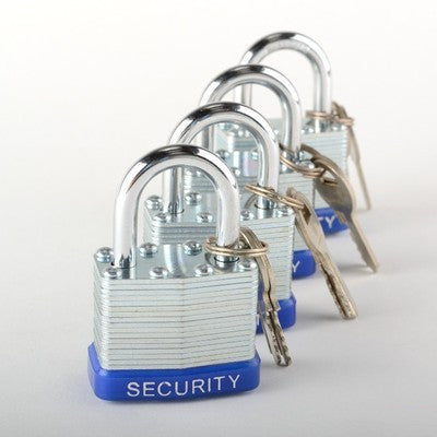 4 Piece Set 40mm Laminated Locks Tool Security Padlock Keyed The Same Alike - tool