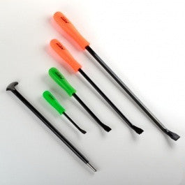 5 Piece Mechanic's Prying Steel Metal Pry Bar Tool Set Kit - tool
