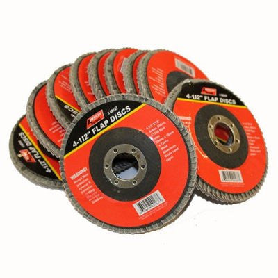 10 Pieces 4 1/2" 60 Grit Flap Wheel Sanding Disc for Electric Power Angle Grinder Sander - tool