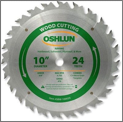 10" 24T Carbide Tip Wood Cutting Saw Blade - tool