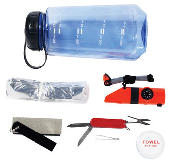 16 in 1 Survival Emergency Camping Drinking Water Bottle Gear Knife Tool Set Kit - tool