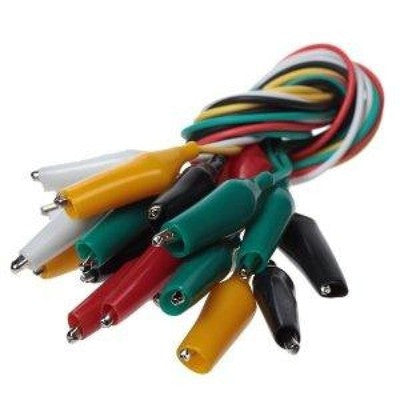10 Piece Electronic Test Lead Wire Kit Tester Electric Jump Jumper Alligator Clip - tool