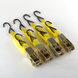 4 Pcs Pack Ratcheting Web Cargo Tie Hold Down Tiedown Strap Rope with Ratchet - tool